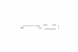 SURGICAL HOLDINGS MOLAR EXTRACTOR - LOWER.GAP 14MM. 15`` (38CM) LONG.
