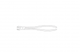 SURGICAL HOLDINGS MOLAR EXTRACTOR - UPPER.GAP 18MM. 15`` LONG
