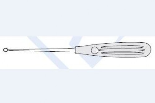 SPINAL CURETTE, SHARP, OVAL BOWL OVERALL LENGTH 20.3CM (8``) LONG.