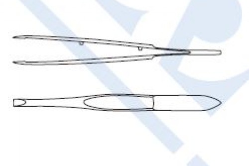 EPILATION FORCEPS STRAIGHT JAW. 3MM WIDE. 8.9CM (3 1/2``) LONG